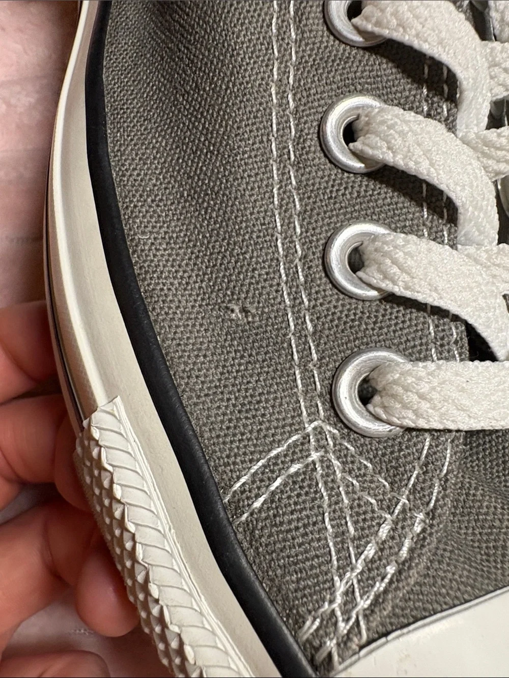 Converse Low-Top Canvas Sneakers - Gray & White